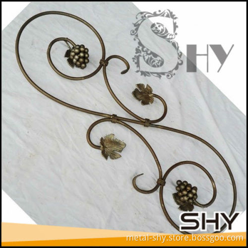 Wrought iron decorative ornamental components for fence railing stairs gate